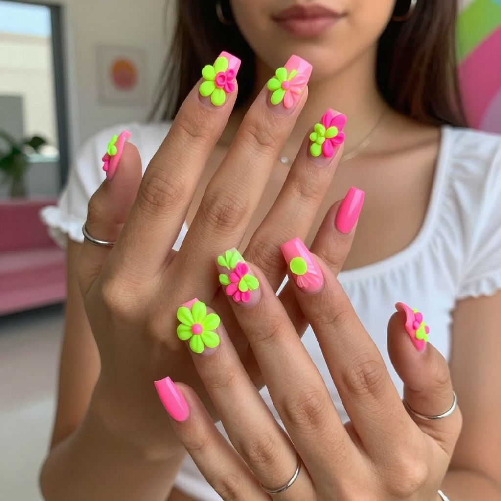 Neon Floral Fantasy