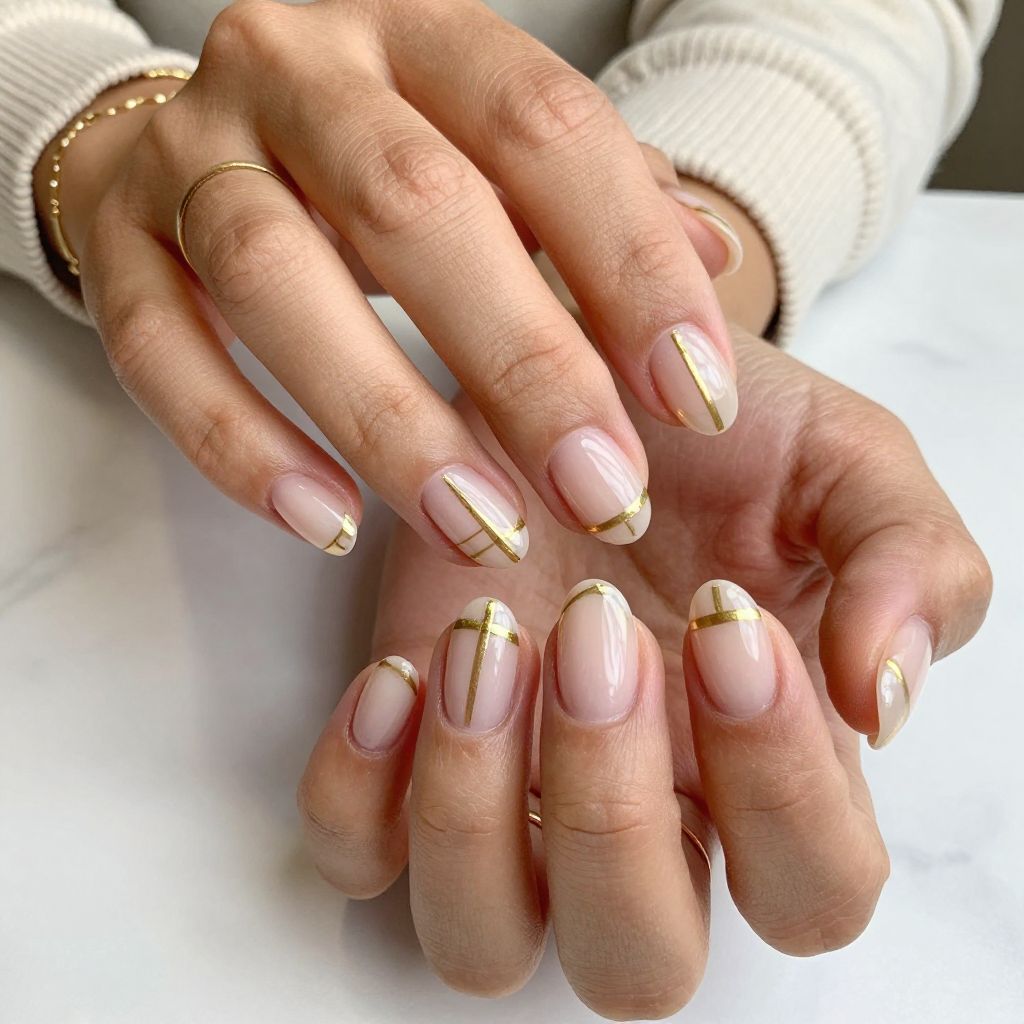 Glossy Clear with Gold Striping Tape