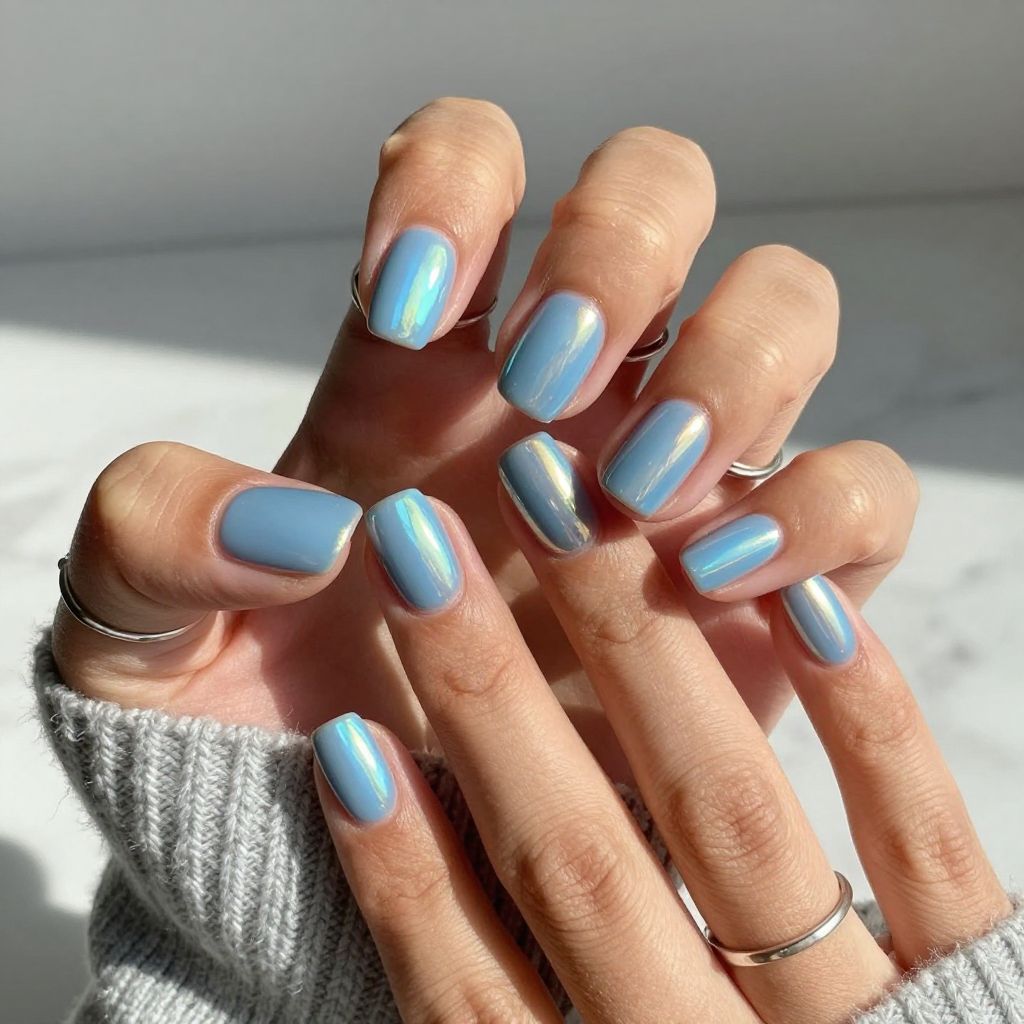 Baby Blue Chrome Shine