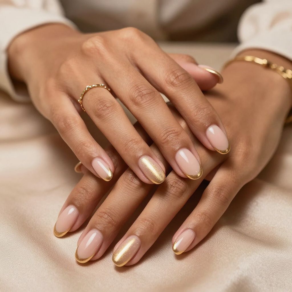 Shimmering Champagne Gold Tips