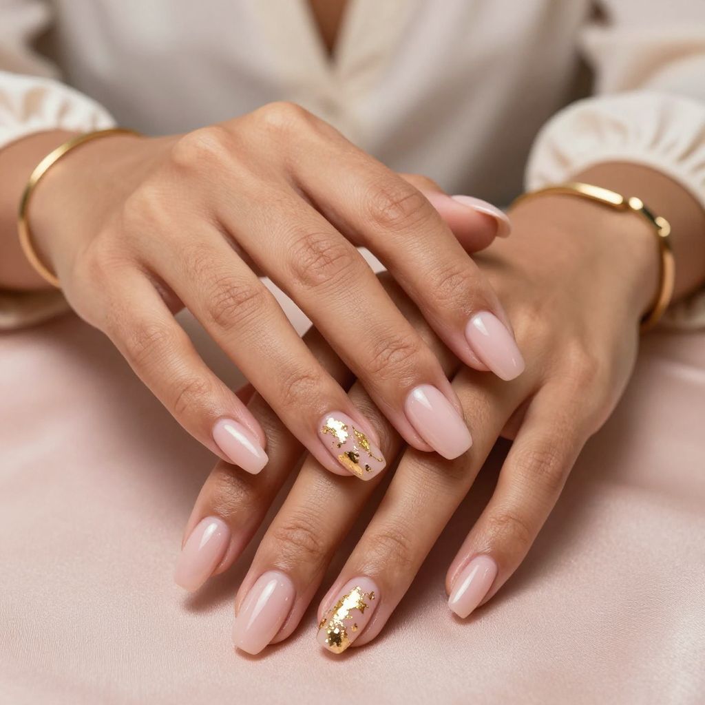 Soft Blush with Gold Foil Accents