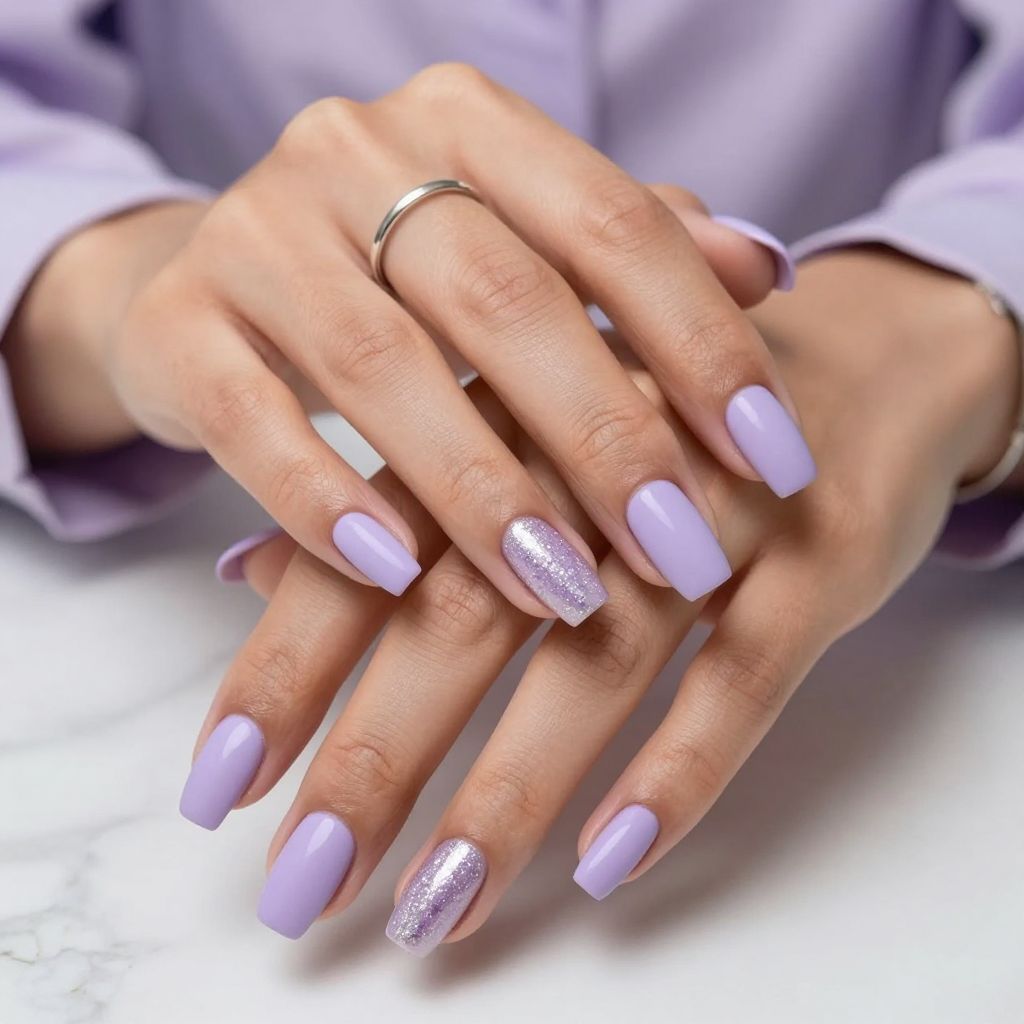 Lavender Dream with Silver Glitter
