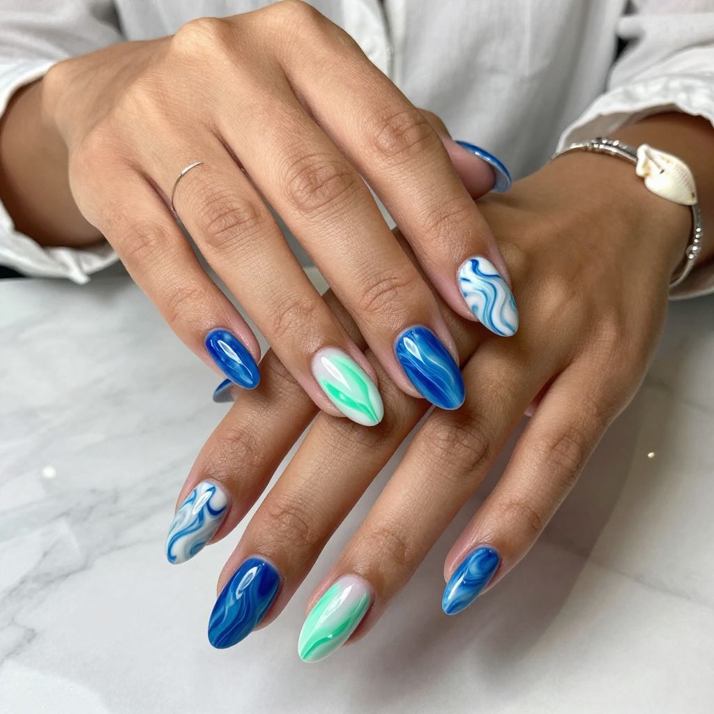 Ocean Blue Marble Magic
