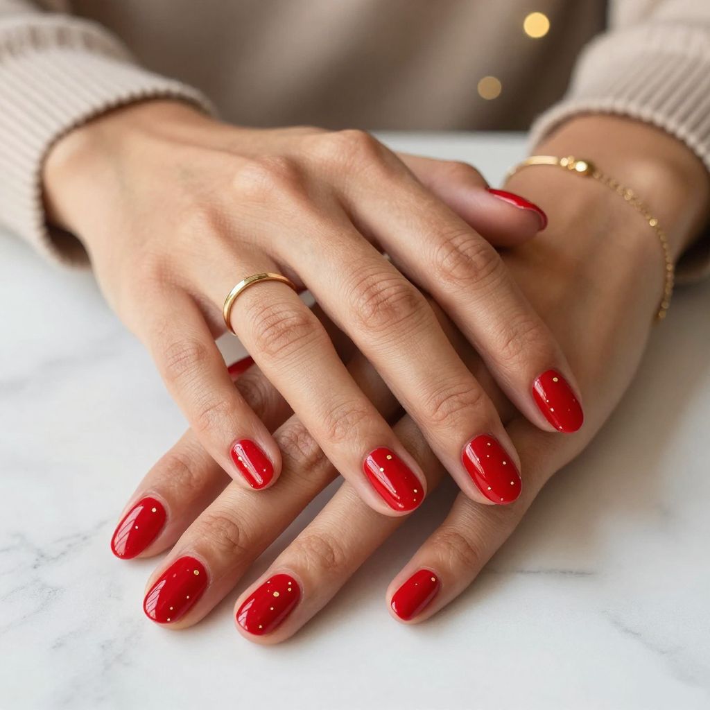 Classic Red With Gold Dots