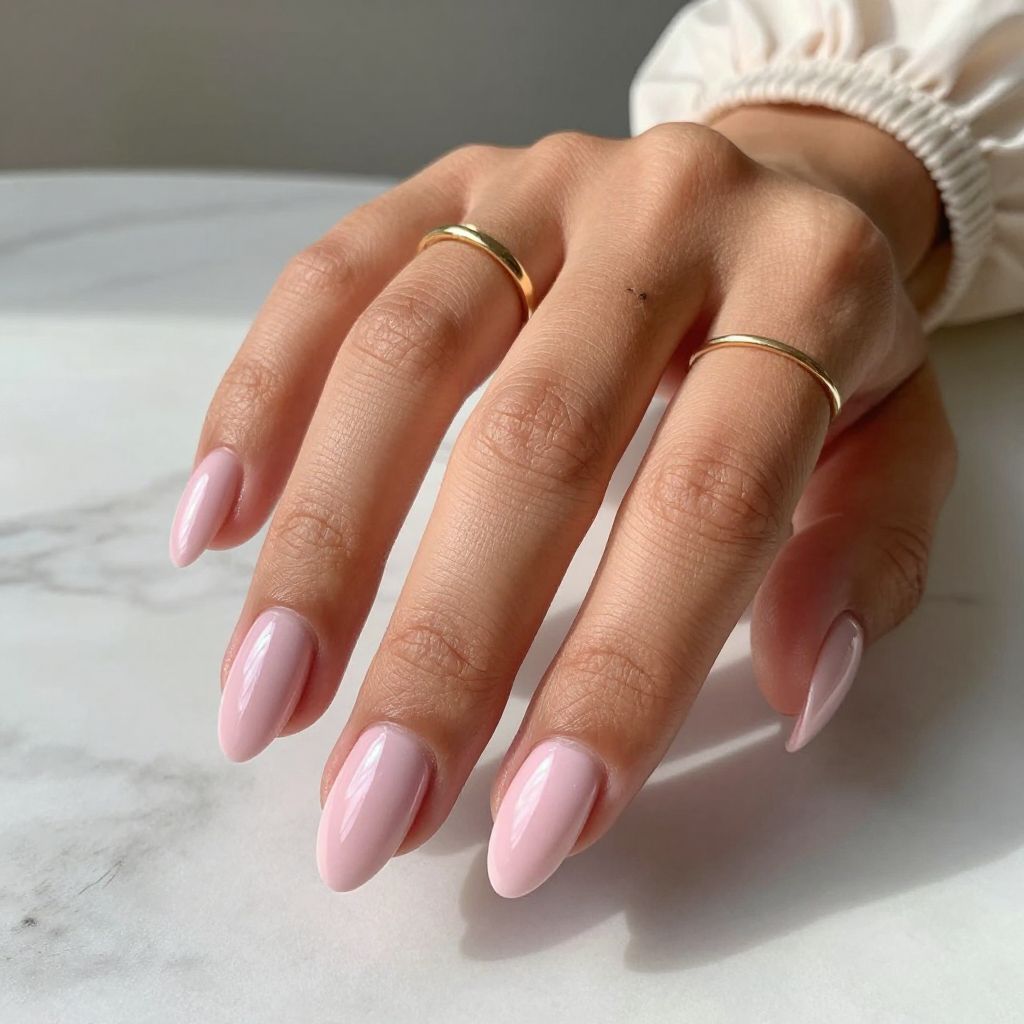 Classic Baby Pink Chrome Elegance