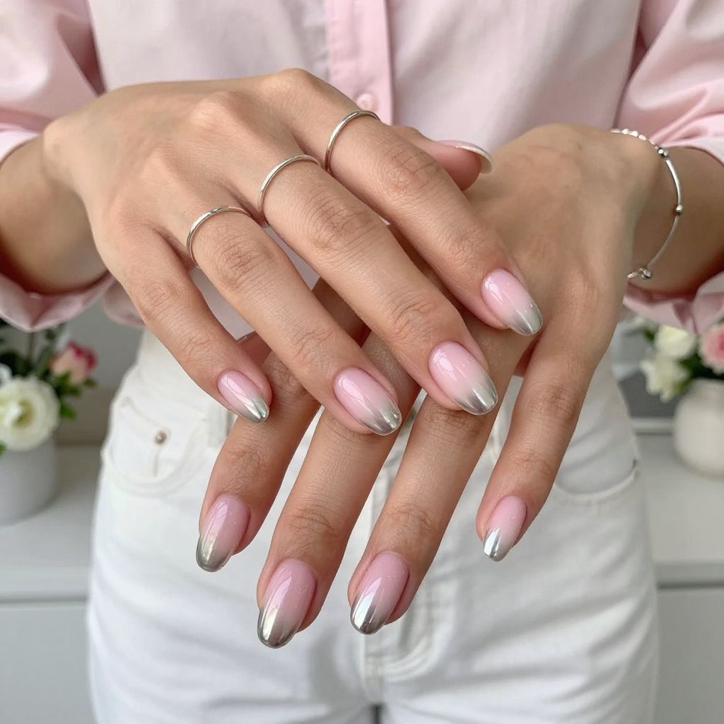 Baby Pink Chrome Ombre Delight