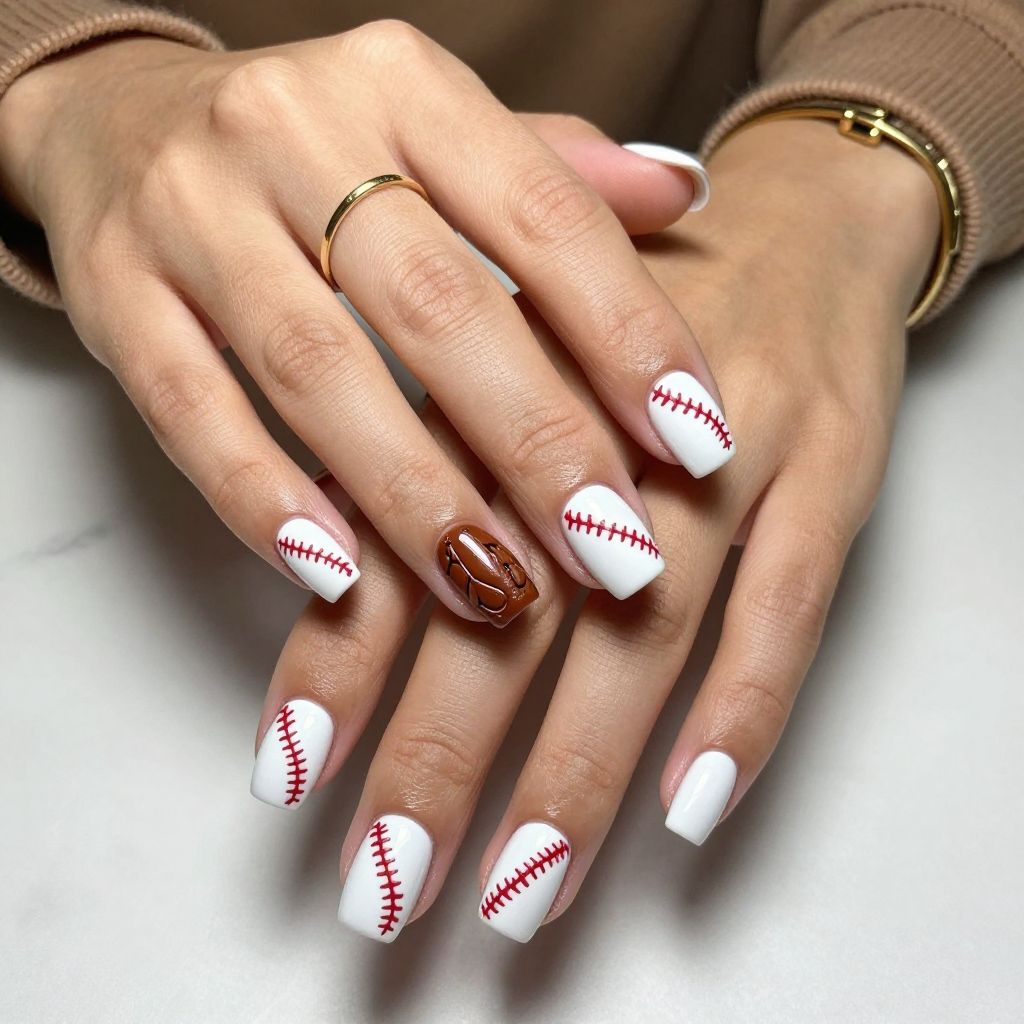 Baseball Textured Leather Effect