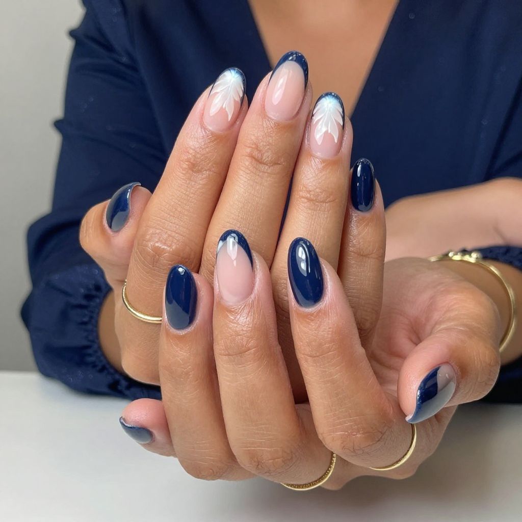 Lunar Glow Bat French Tips