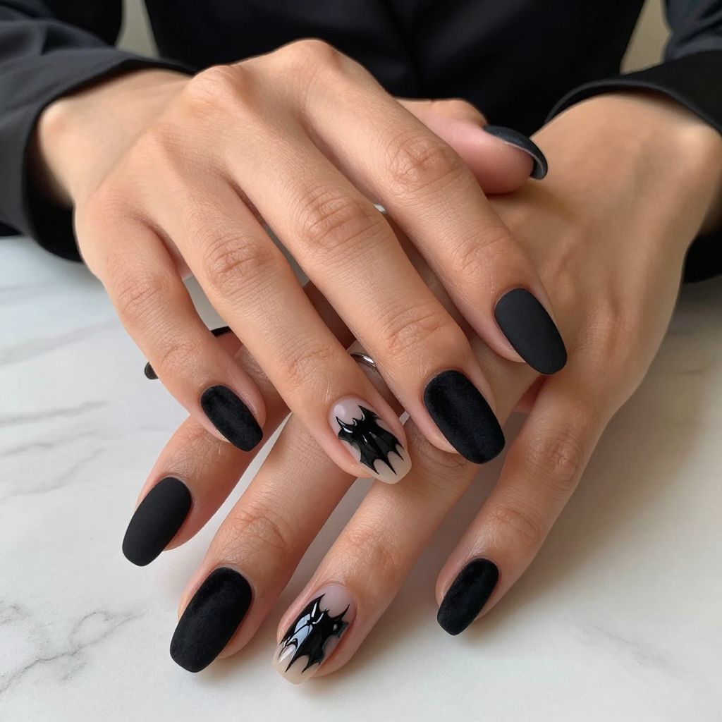 Velvet Black Bat Feet
