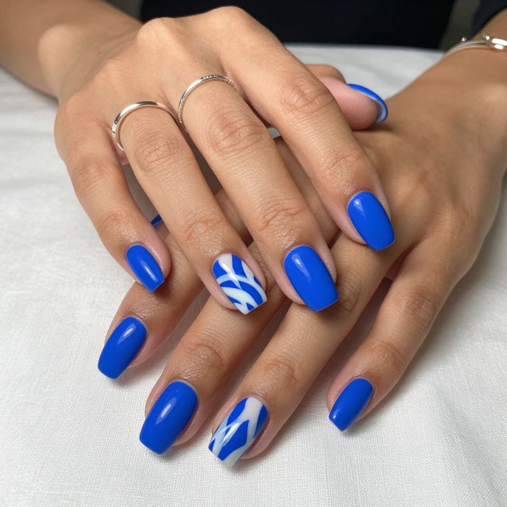 Electric Blue Abstract