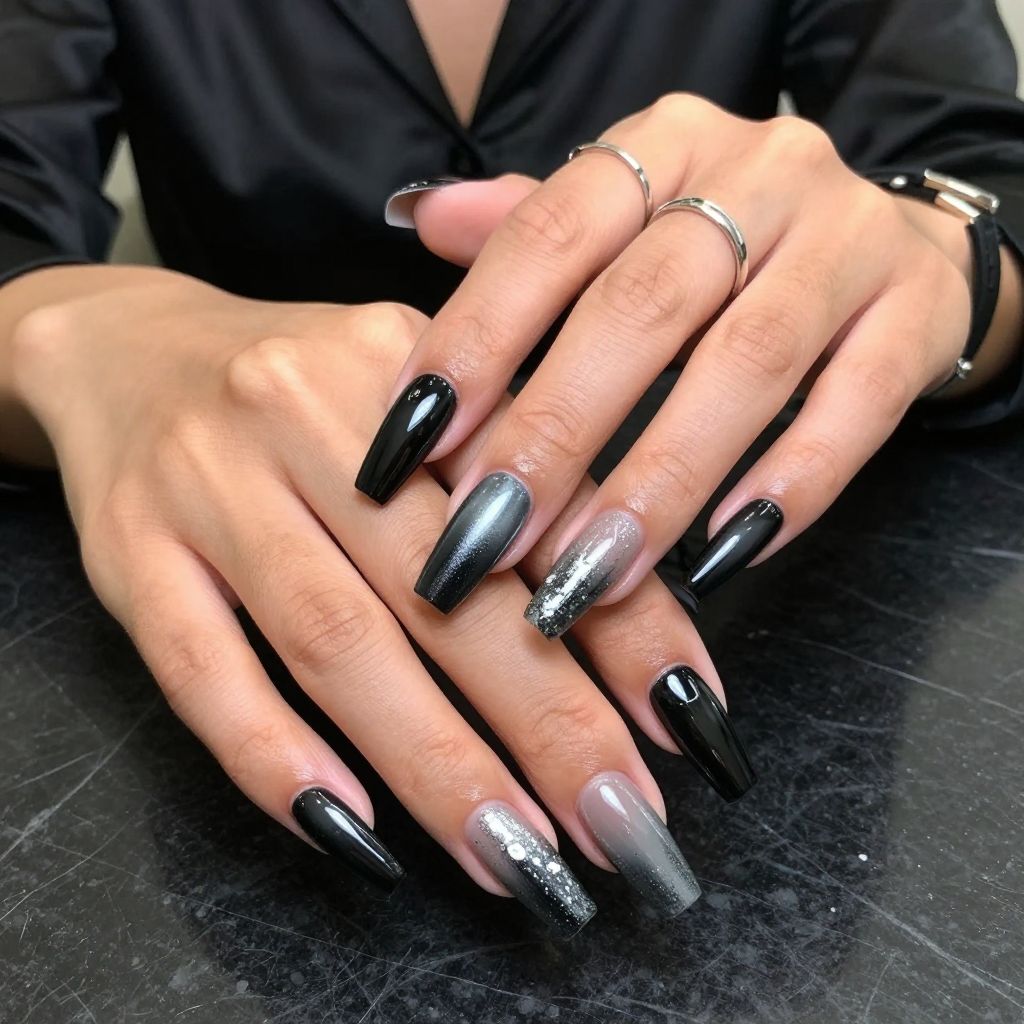 Moody Metallic Ombre