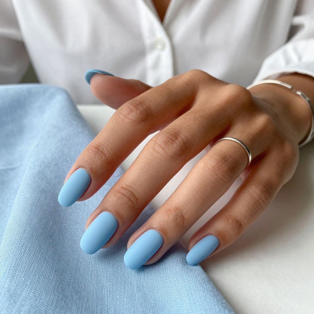 Frosted Sky Blue Elegance