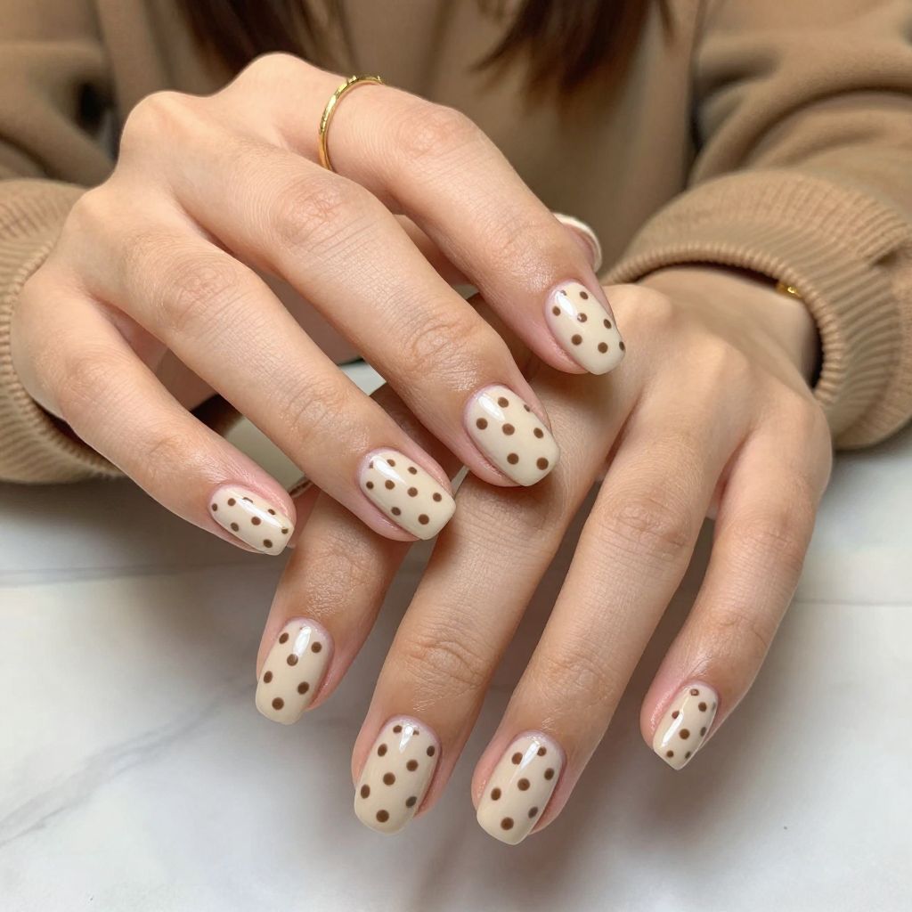 Classic Cream and Coffee Dots