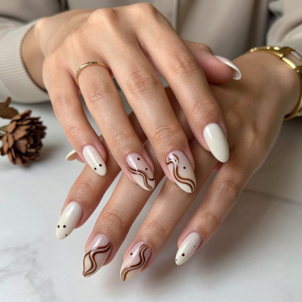 Chocolate Swirls and Polka Dots