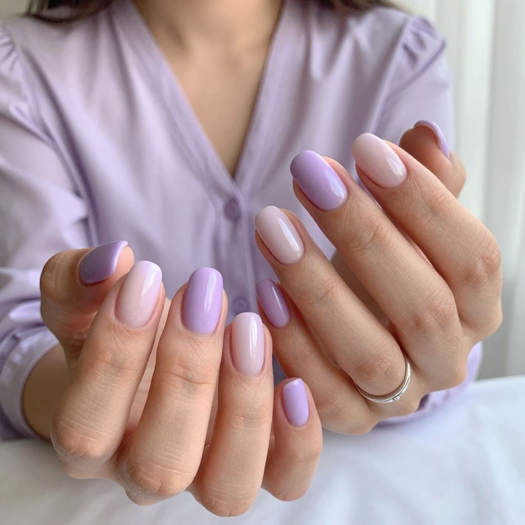 Soft Lilac Satin Caps