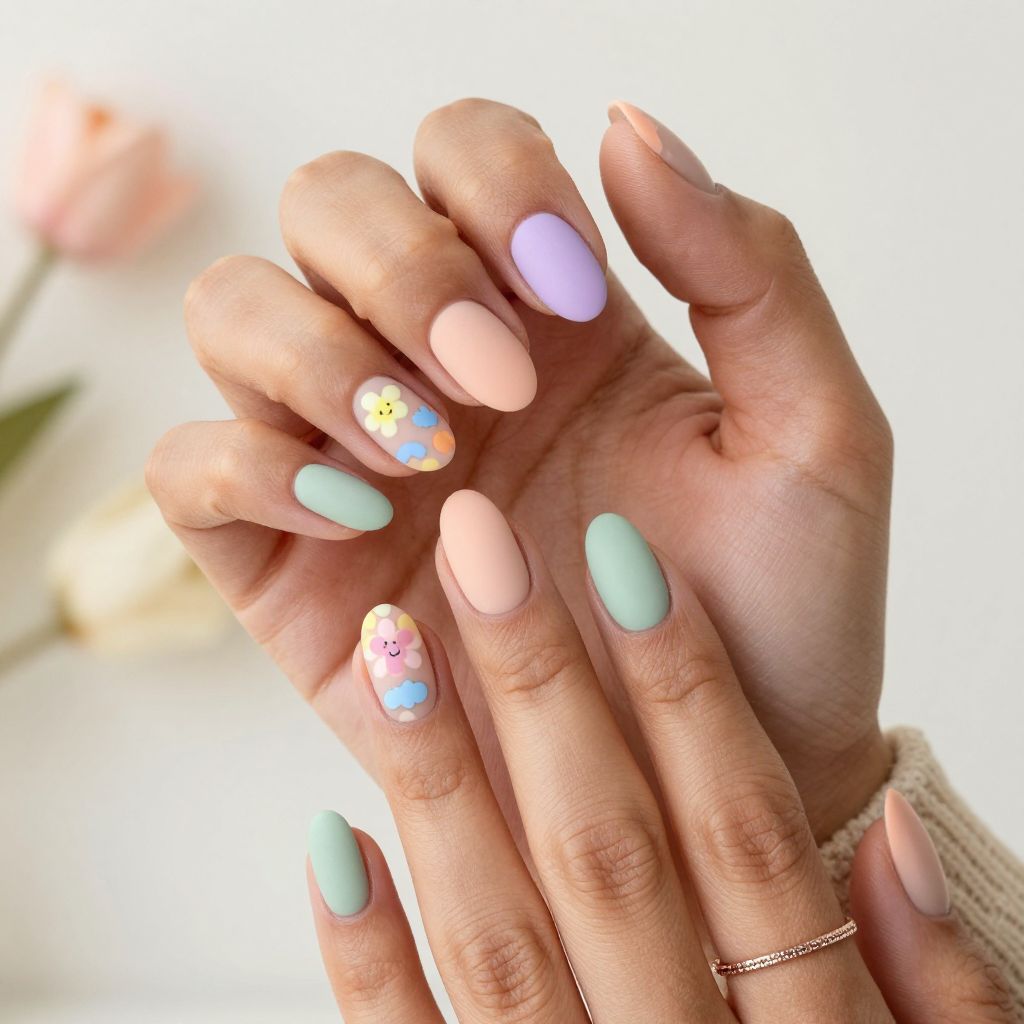 Soft Matte Cartoon Florals