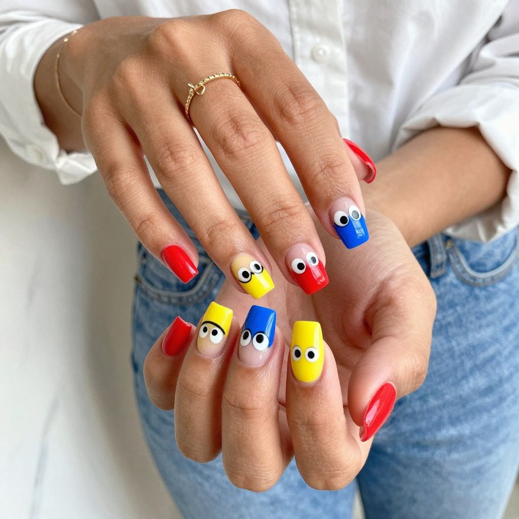 Bold Color Block Cartoons