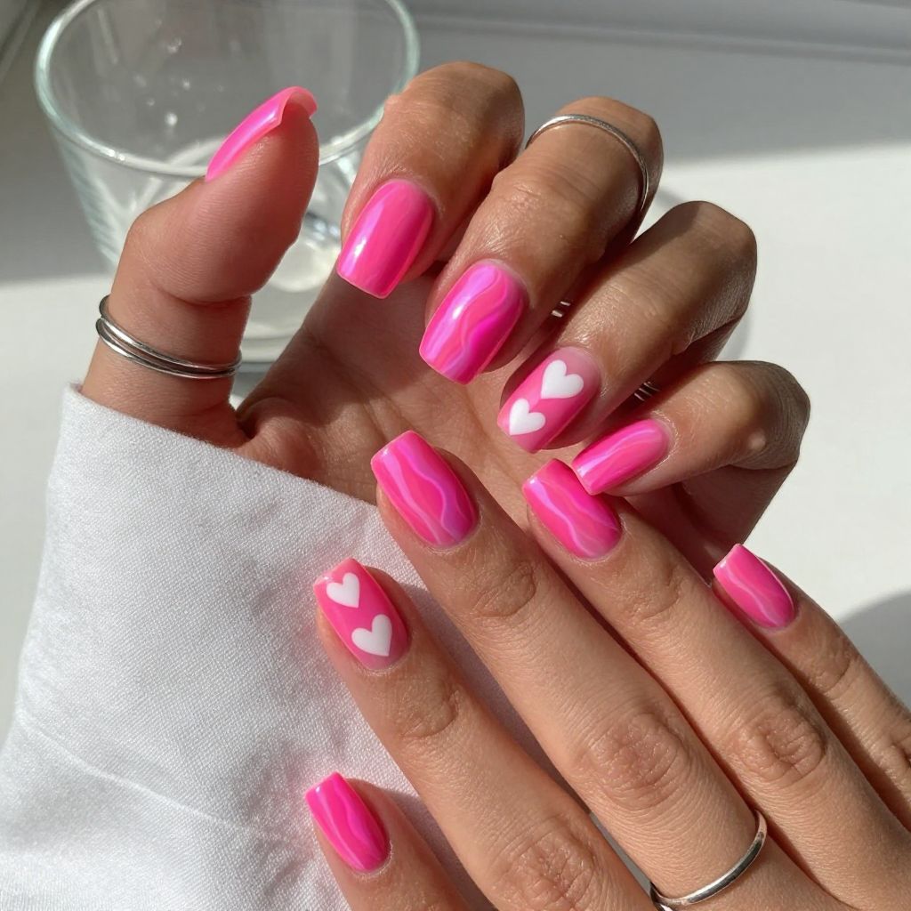 Electric Pink Heart Pop