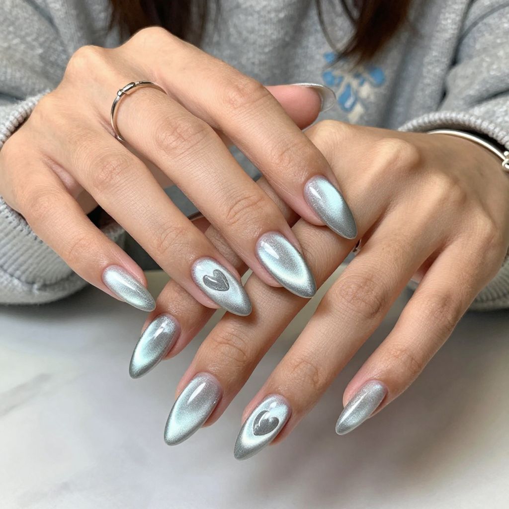Silver Moonlit Hearts