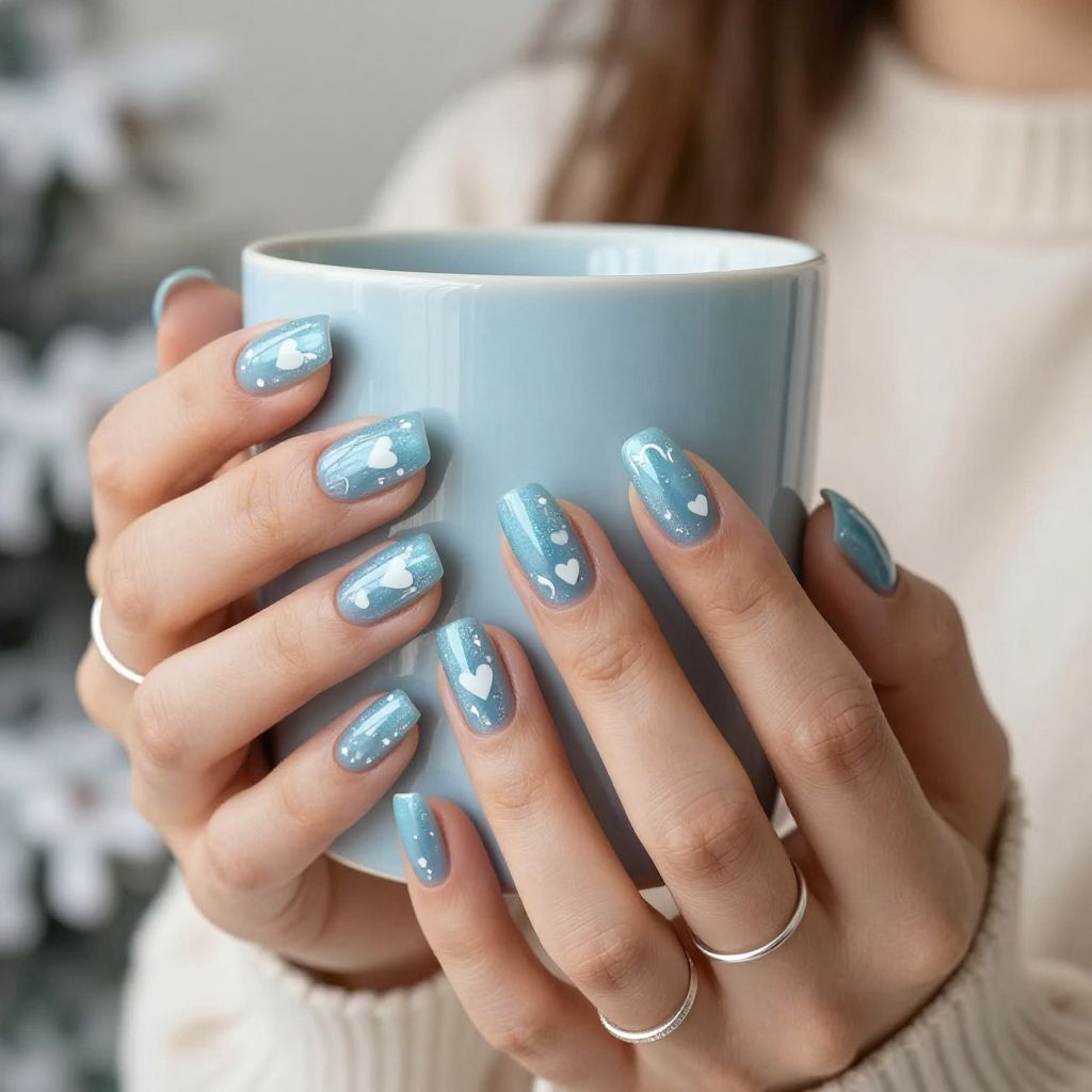 Icy Blue Hearts Fantasy