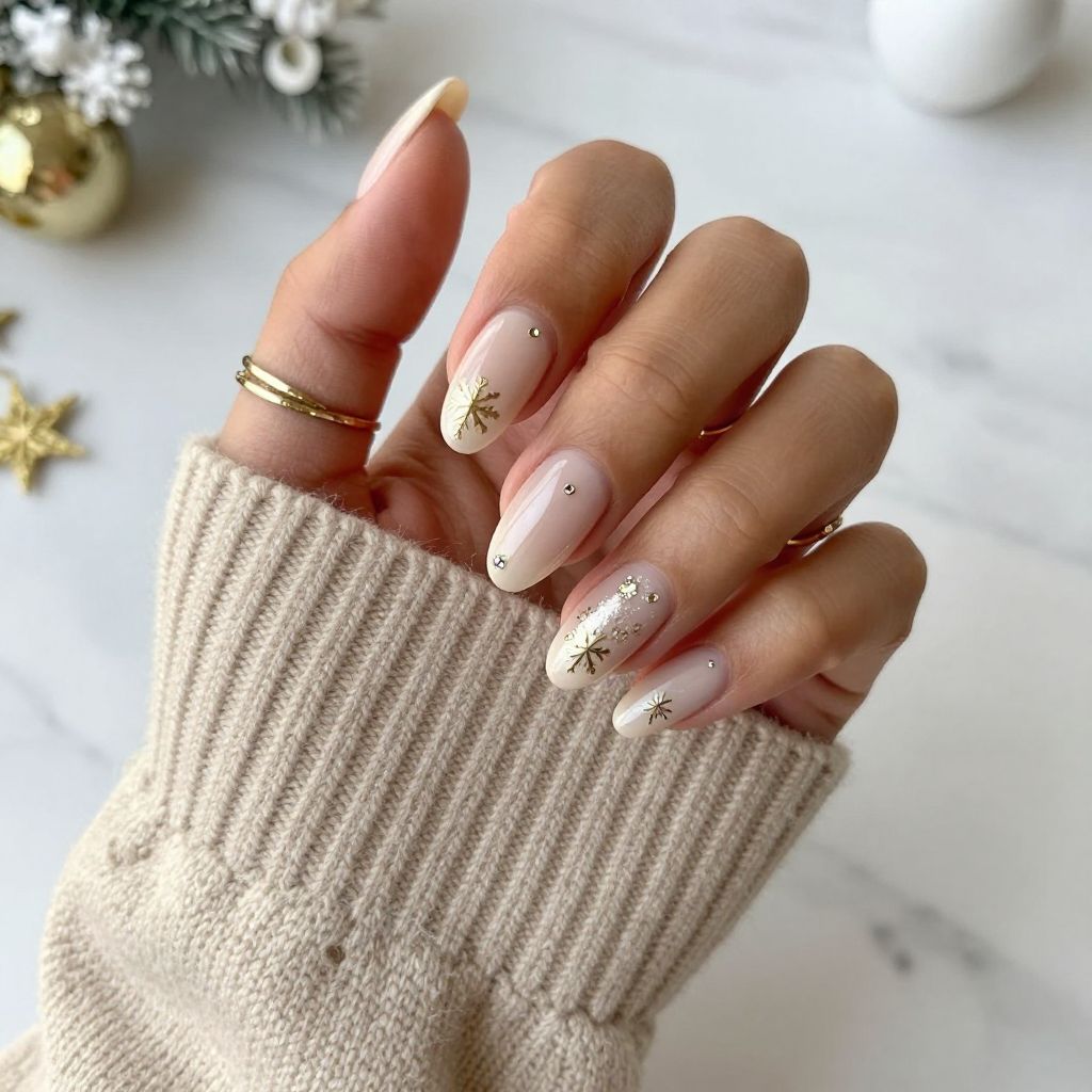 Golden Snowflake Elegance