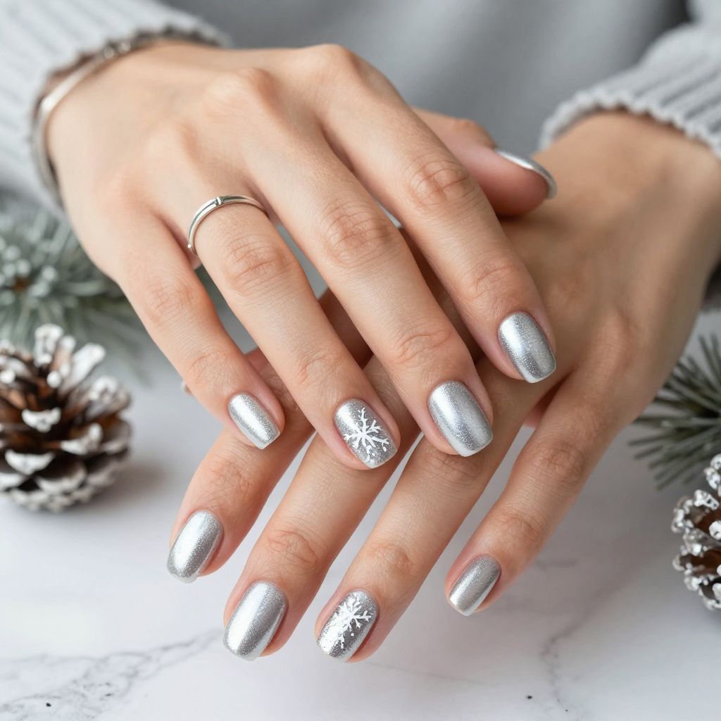 Snowy Silver Cat Eye Elegance