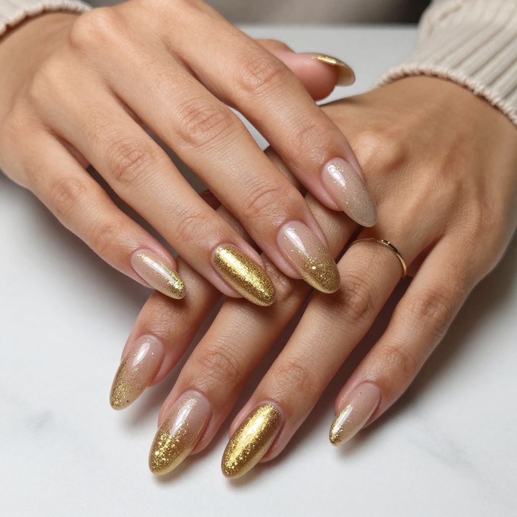 Gold Glitter Cat Eye Glam