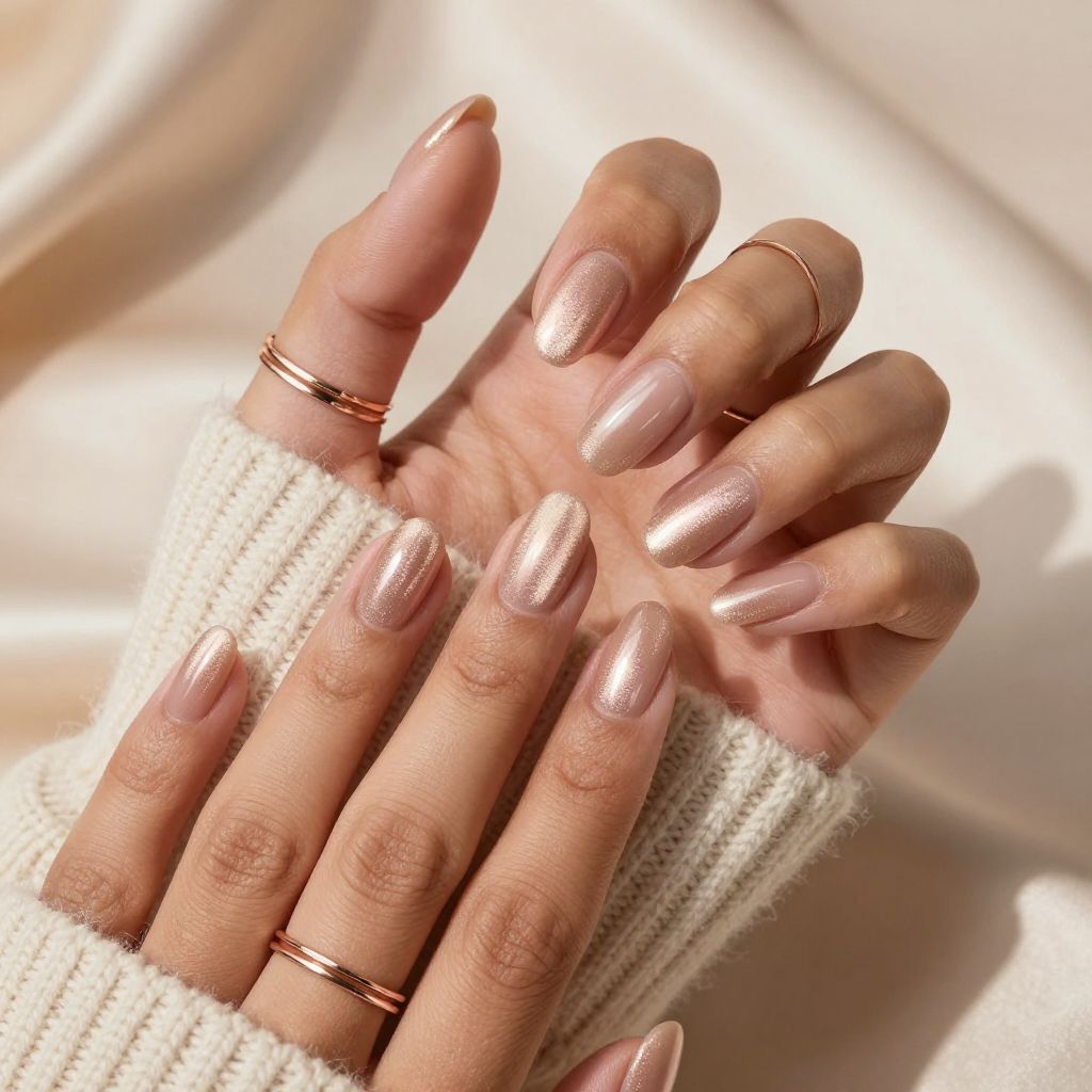 Champagne Rose Gold Cat Eye Chic