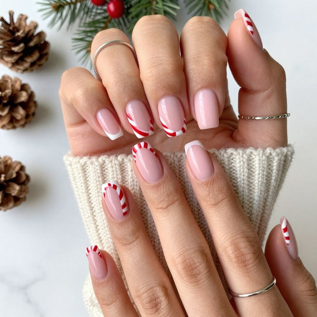 Candy Cane Red and White Stripes