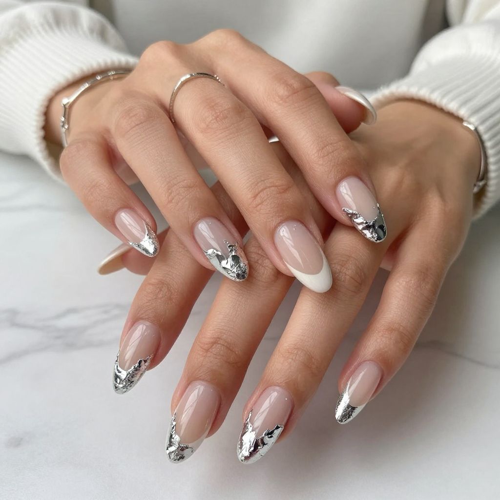 Silver Foil Abstract Tips
