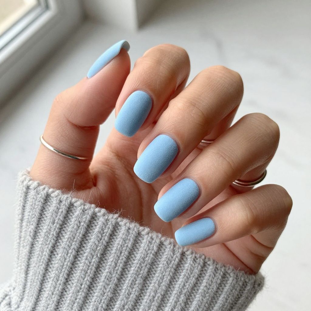 Soft Blue Velvet Touch