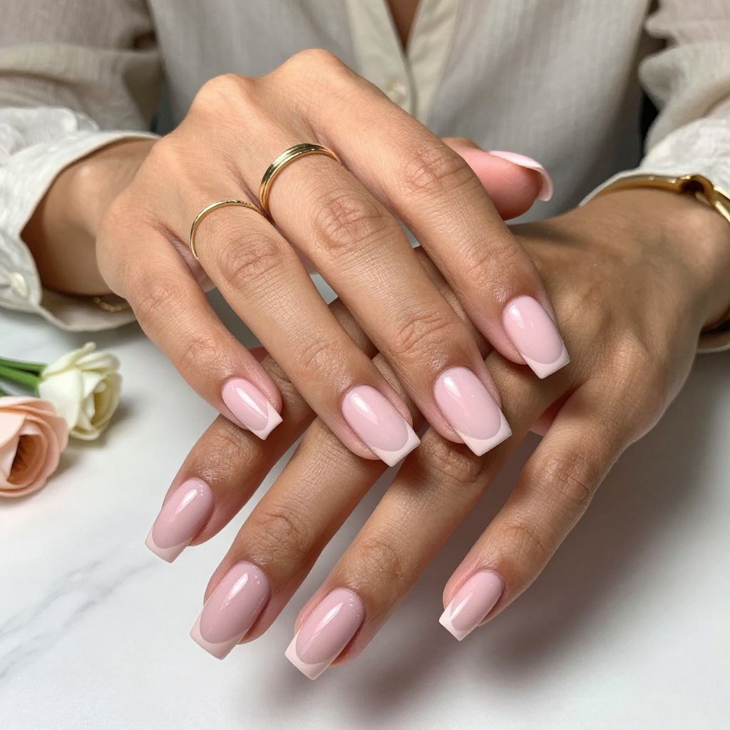 Soft Pink Gloss with Clear Negative Space