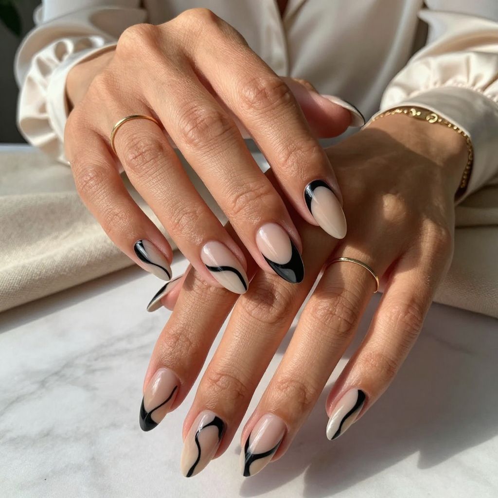 Sheer Black and Nude Negative Space
