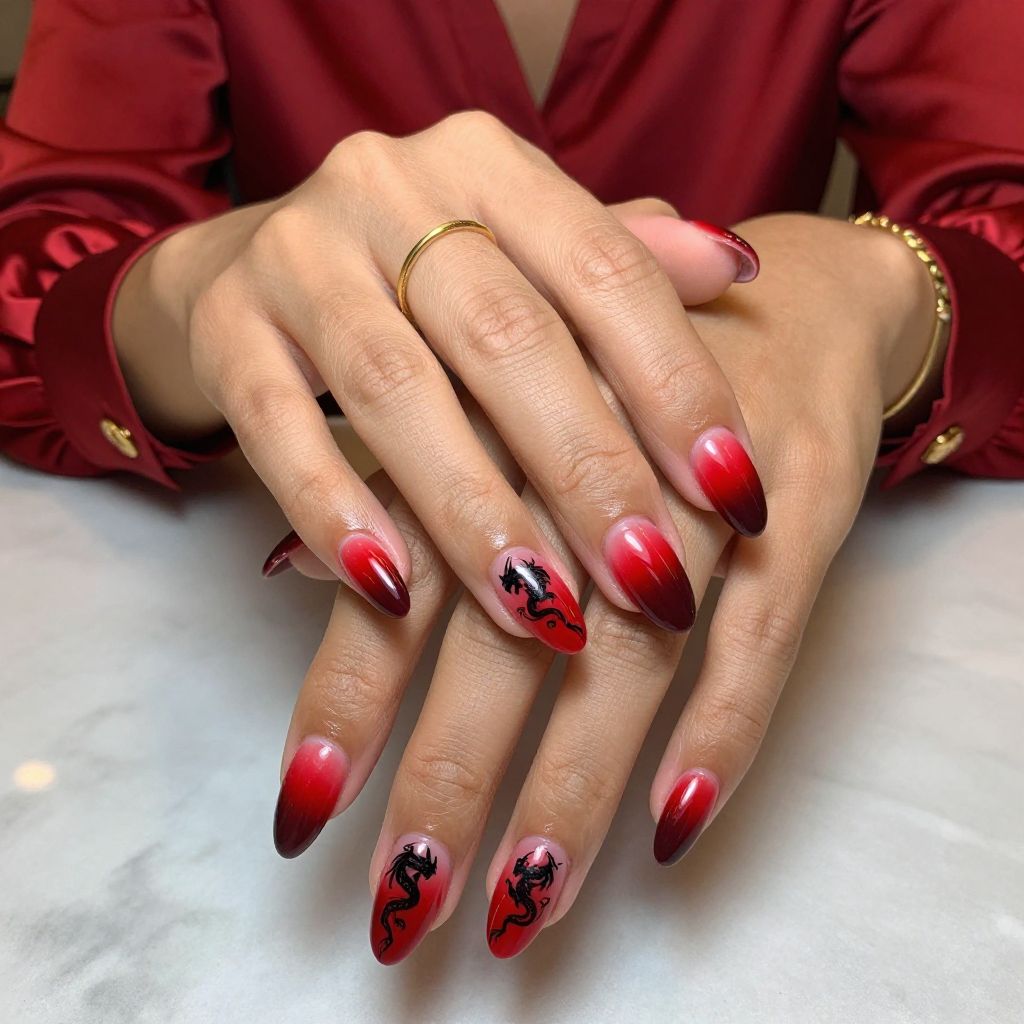 Opulent Dragon Red Gradient