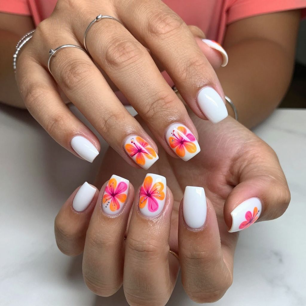 Neon Hibiscus Pop