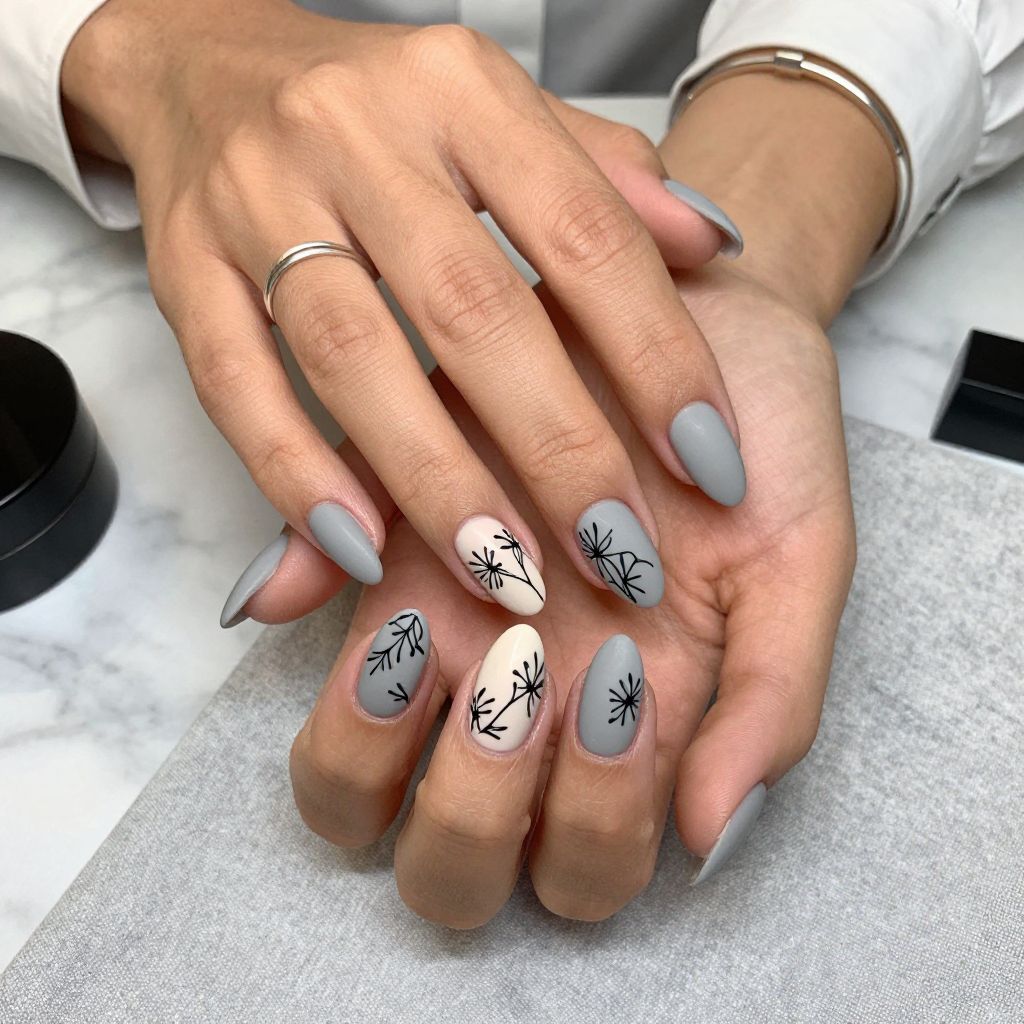 Monochrome Floral Silhouettes