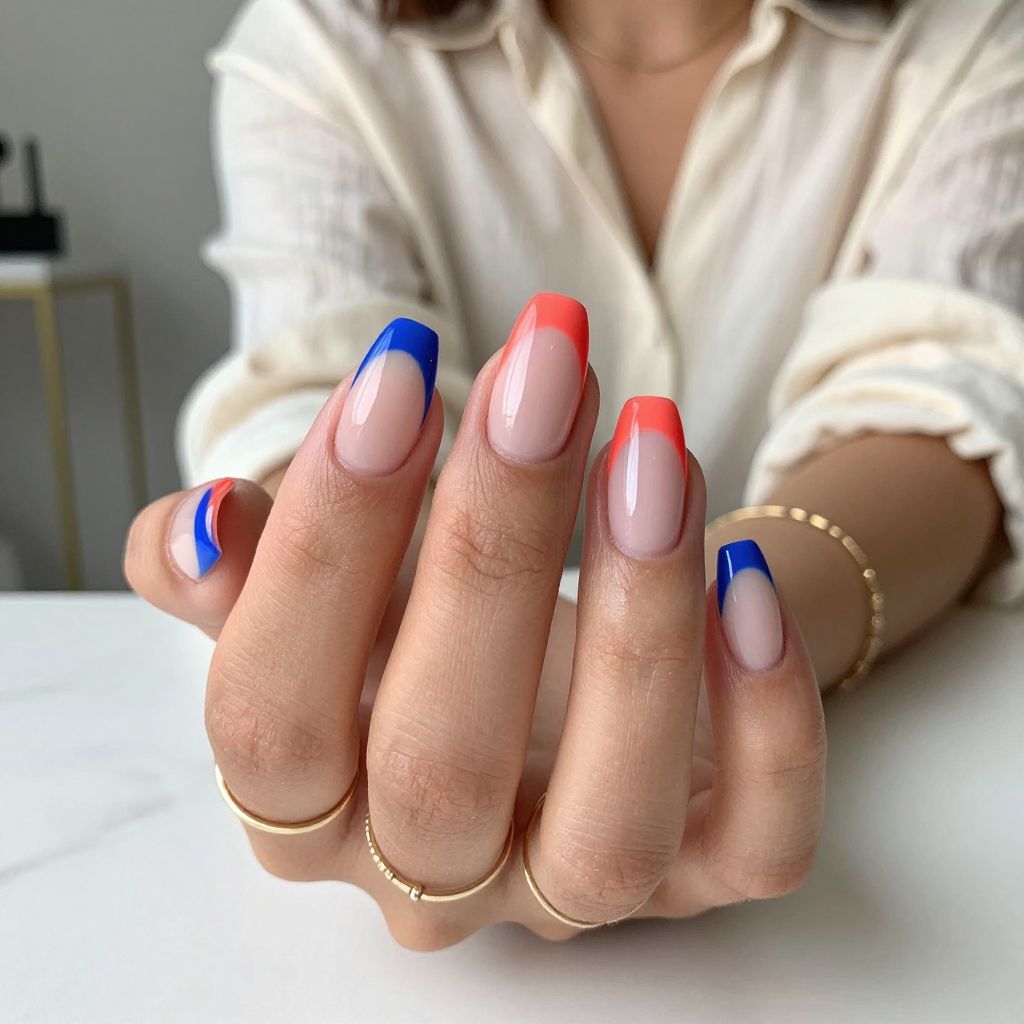 Colored French with Negative Space