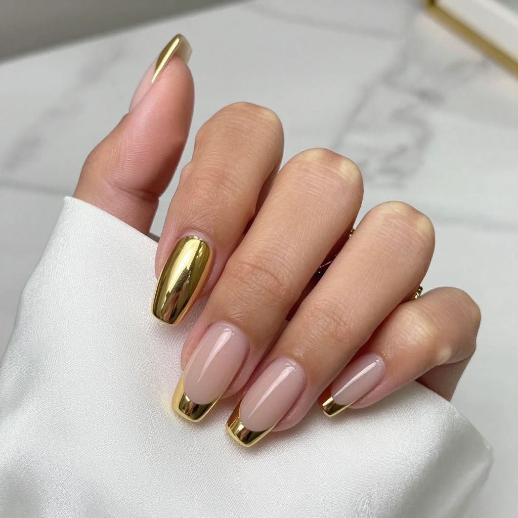 Metallic French Tips
