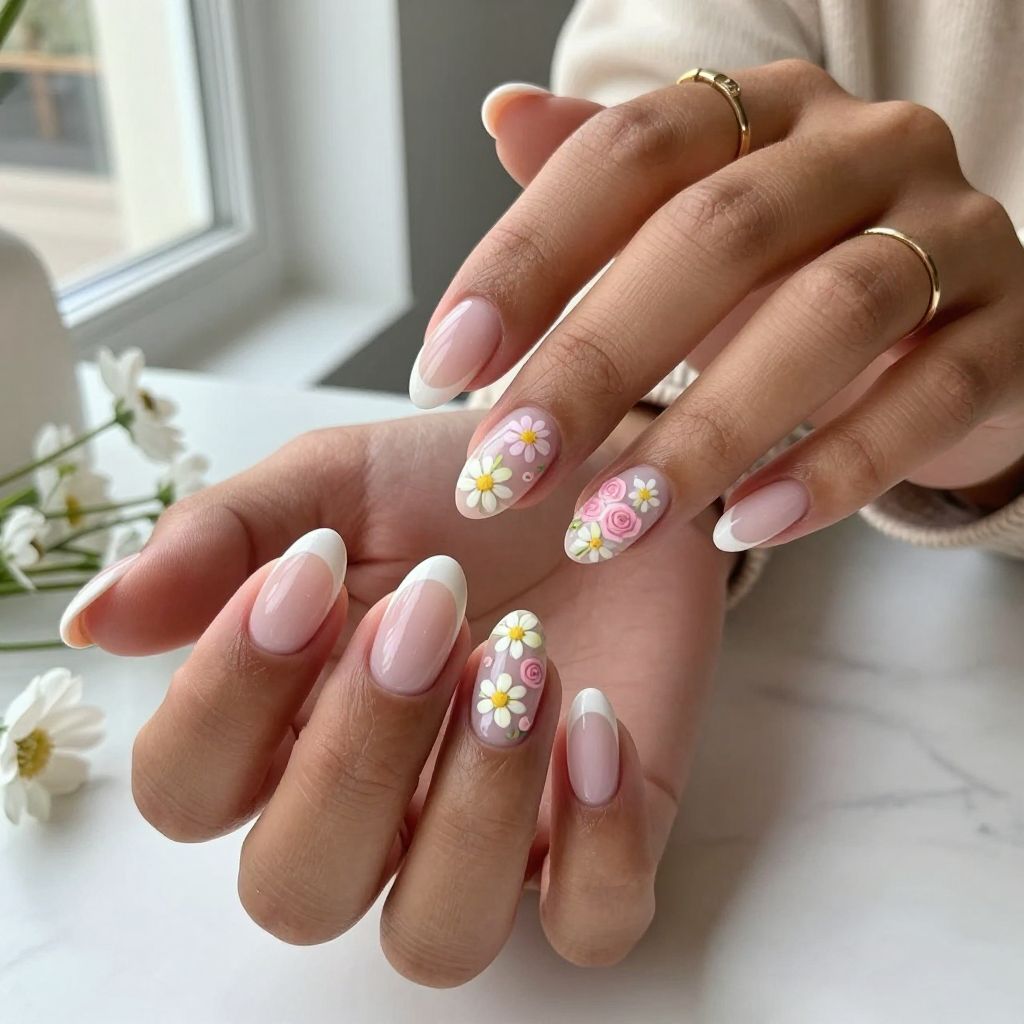 French with Floral Accents