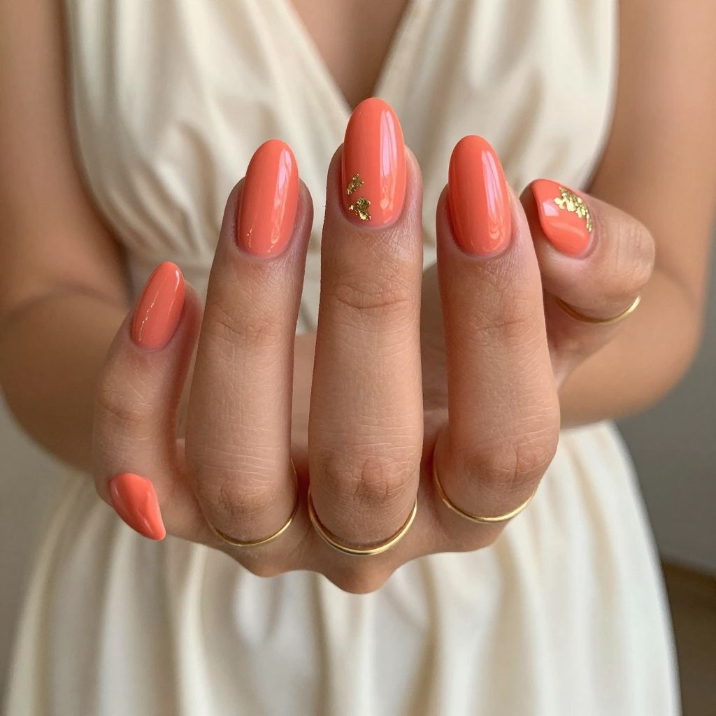 Coral Crush with Gold Flare