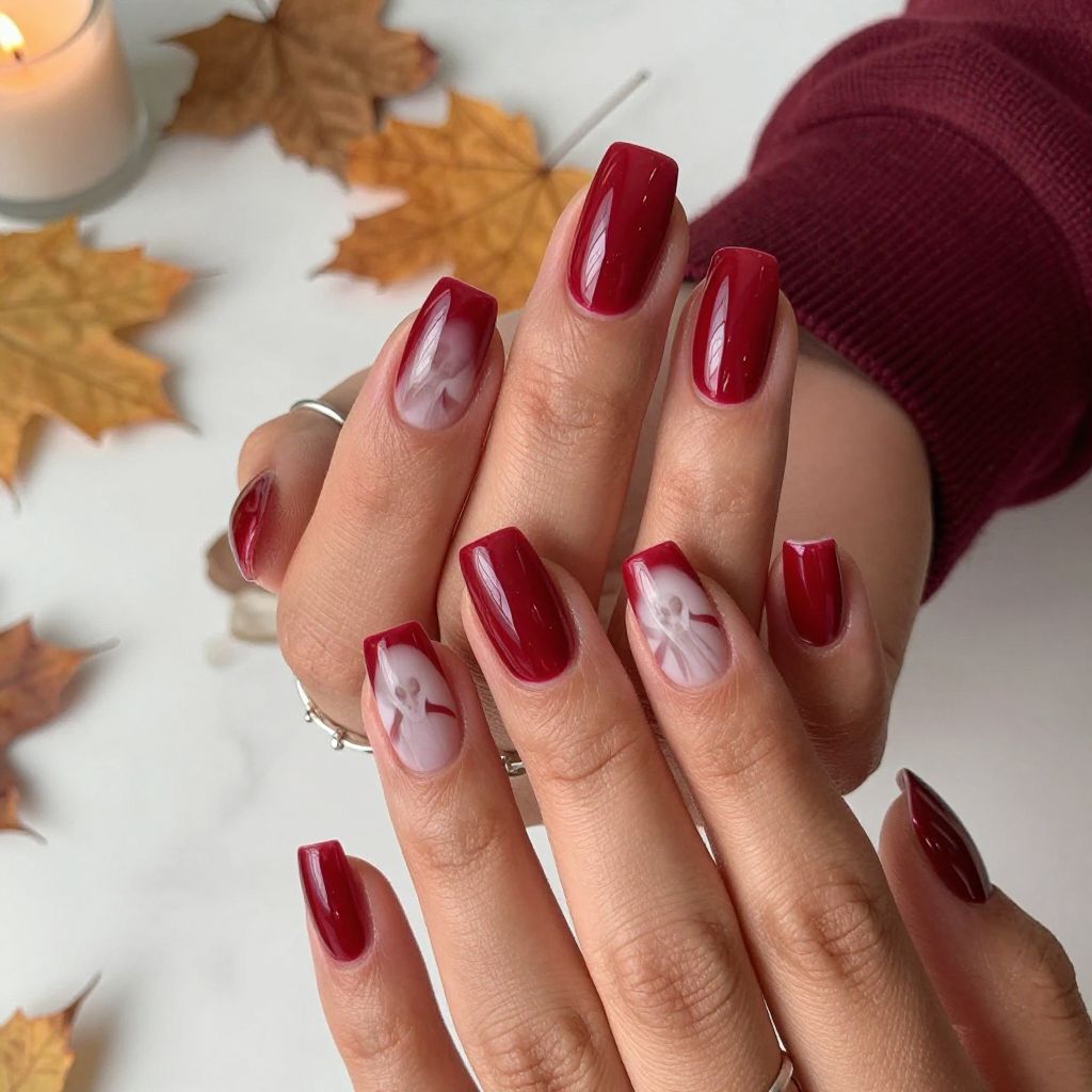 Blood Red with Ghostly White Shadows