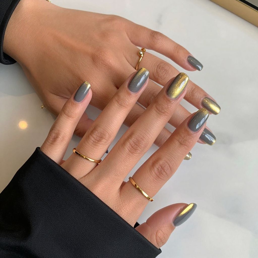 Gold and Charcoal Gradient