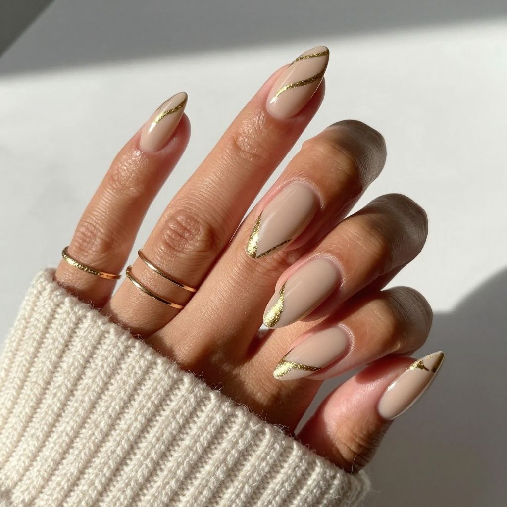 Glittering Gold Stripes