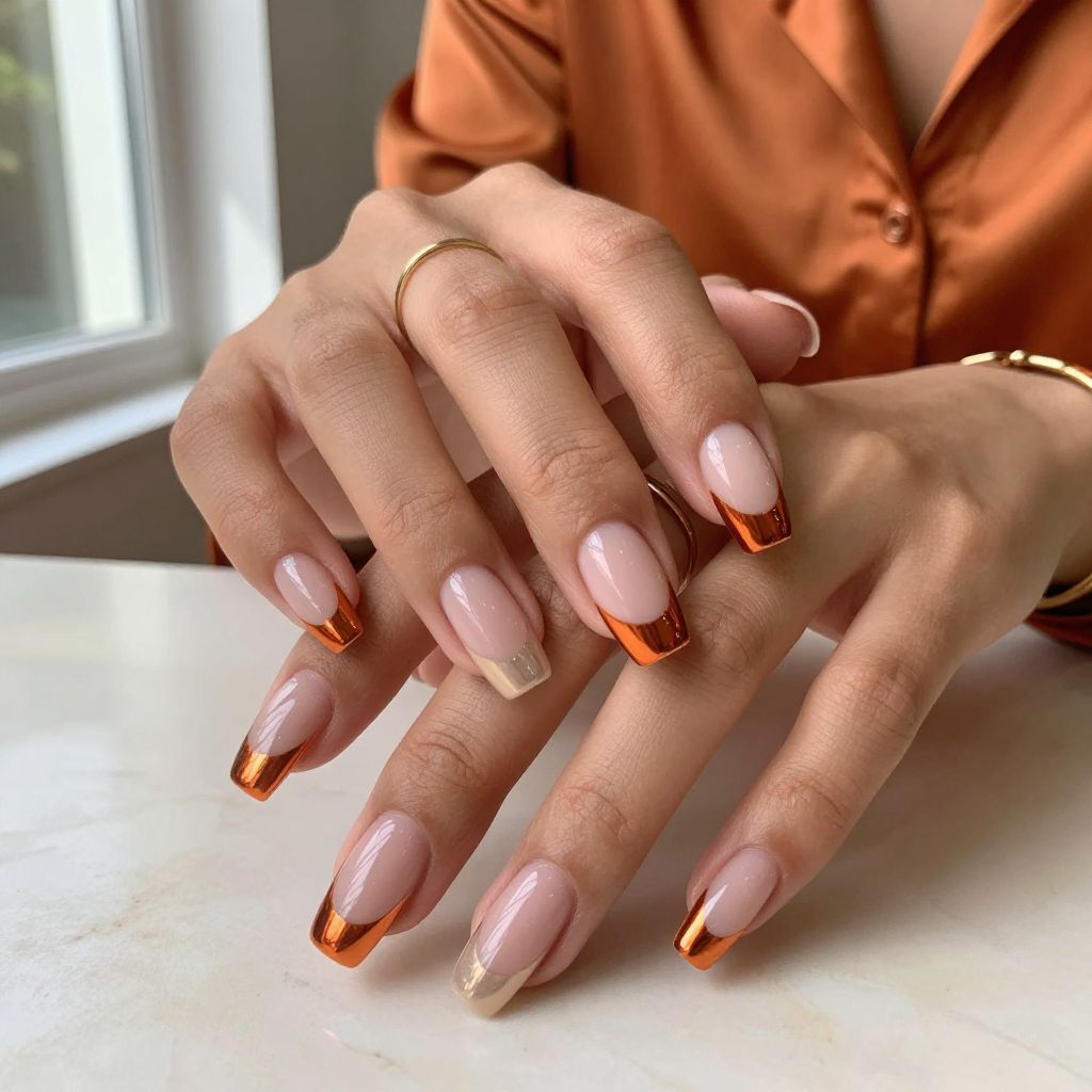 Blood Orange Chrome Tips