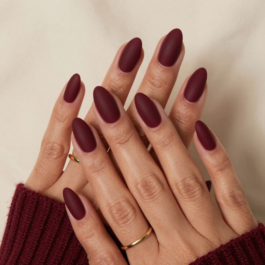 Deep Burgundy Velvet Matte