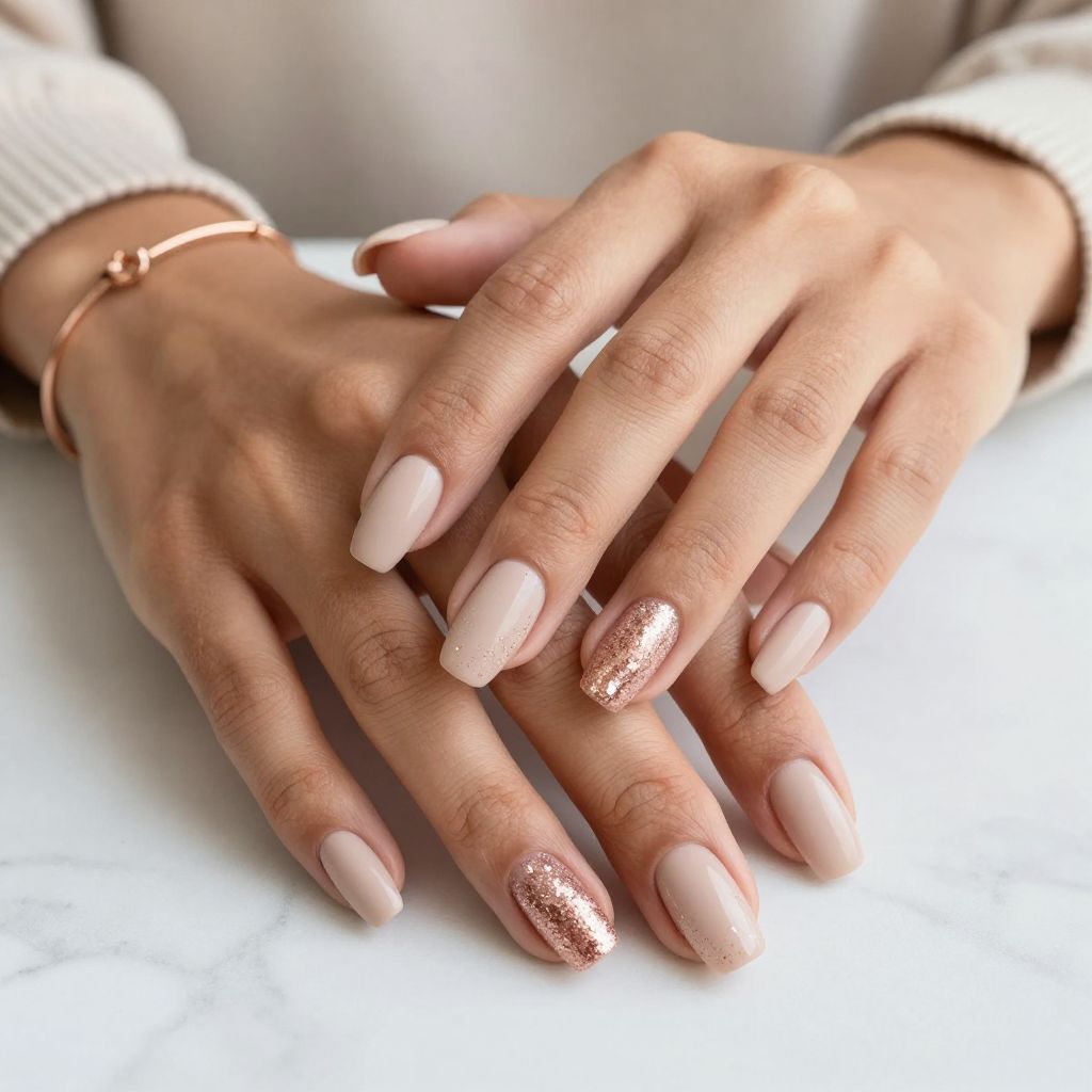 Glittery Nude Elegance