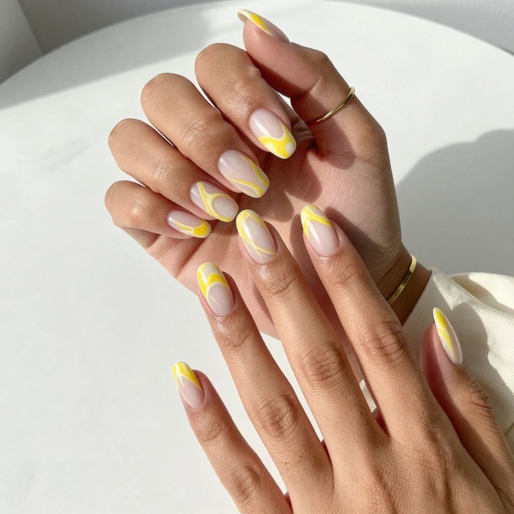 Lemon Marble Elegance