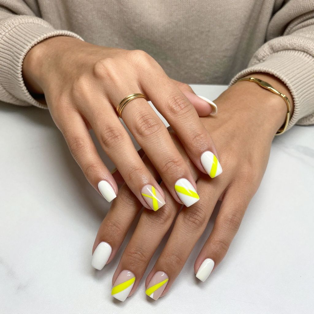 Chunky Lemon Chevron Lines