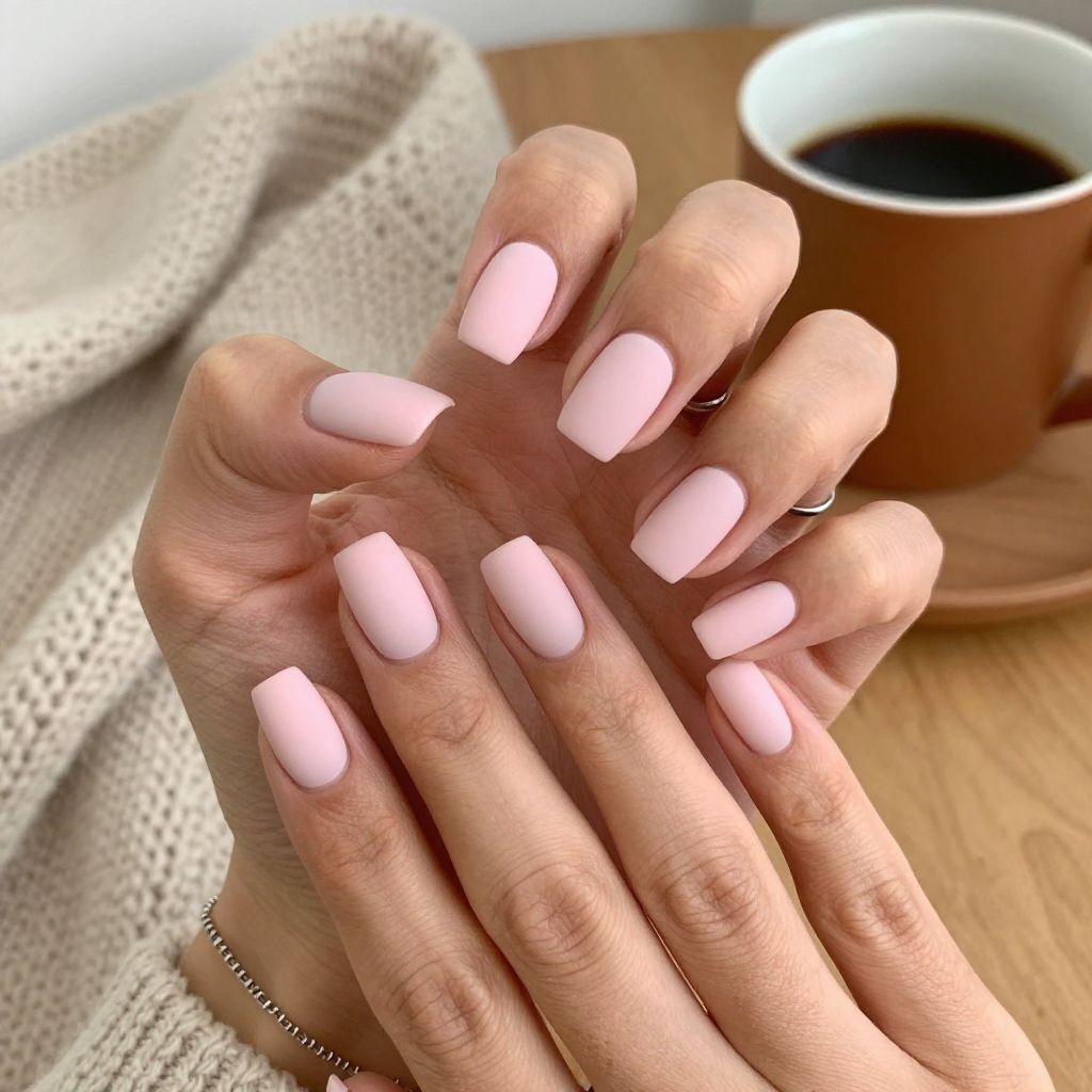 Matte Whispered Pink Tips