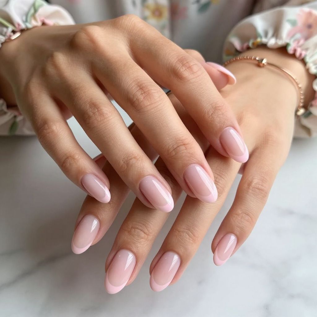Two-Tone Pink French Tips
